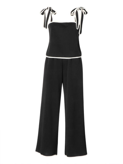 Tie Shoulder Cami and Wide Leg Pants Set- Shopimist- {{Product type}}