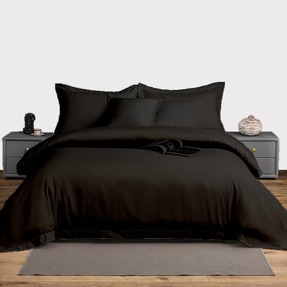 eBeddy Luxe King XL Black Duvet & Pillow Set - 09 - Black King Xl 116x98 - duvet set