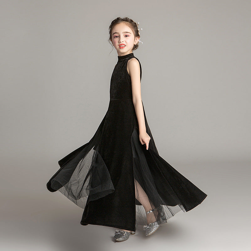 Kids Elite Black Evening Dress - - dress