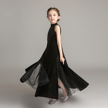 Kids Elite Black Evening Dress - - dress