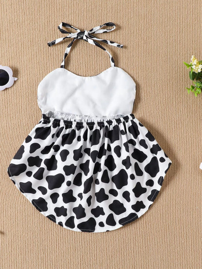Children's Halter Neck Cami and Denim Shorts Set - -