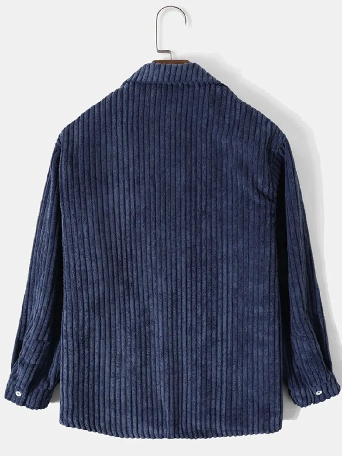 Men's Full Size Corduroy Button Up Long Sleeve Jacket Plus Size - -