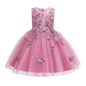 Girls Butterfly Dress dark pink