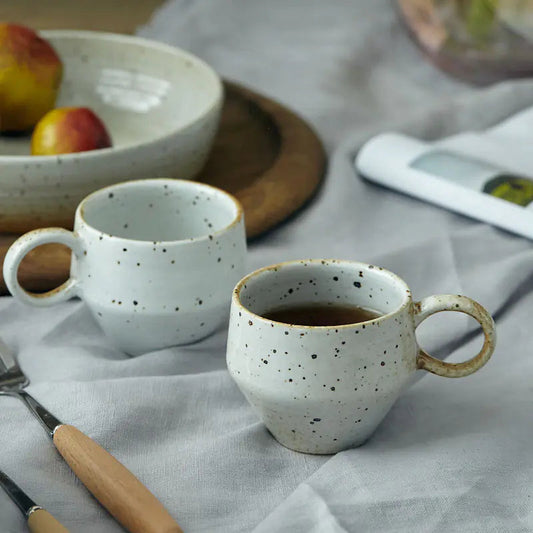 Handcrafted Japanese Ceramic Coffee Mug - Small Size - Kia Day Design