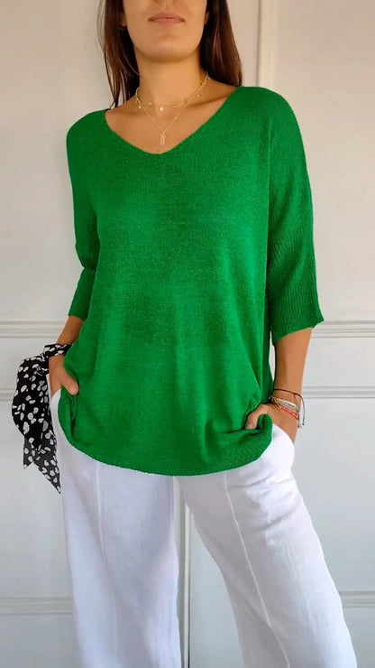 Ladies V-Neck Top - Kia Day Design