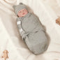 Cotton Baby Swaddle Blanket With Hat Grey 0-3 0-3 Months