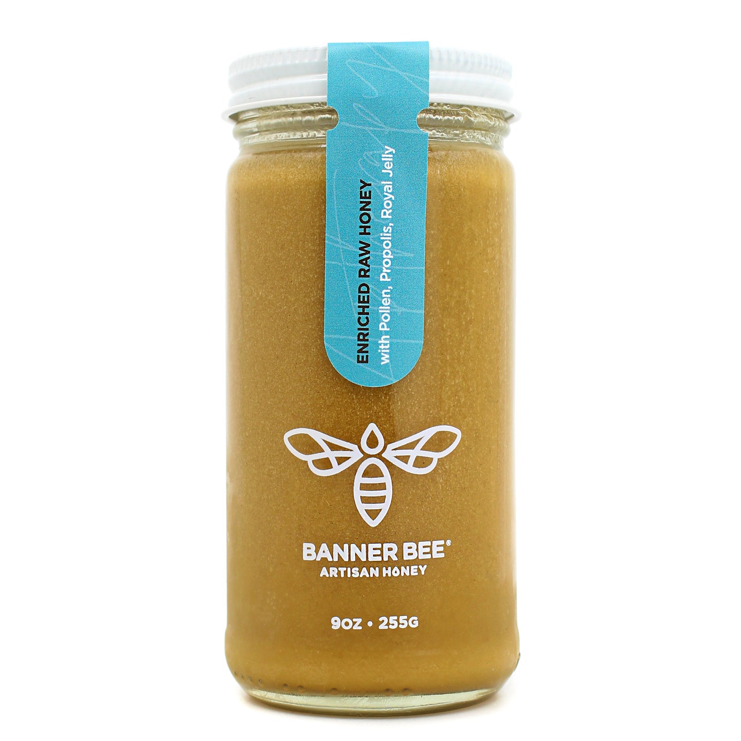 Ultra Enriched Raw Honey - 9oz glass jar - Infused/Enriched Honey