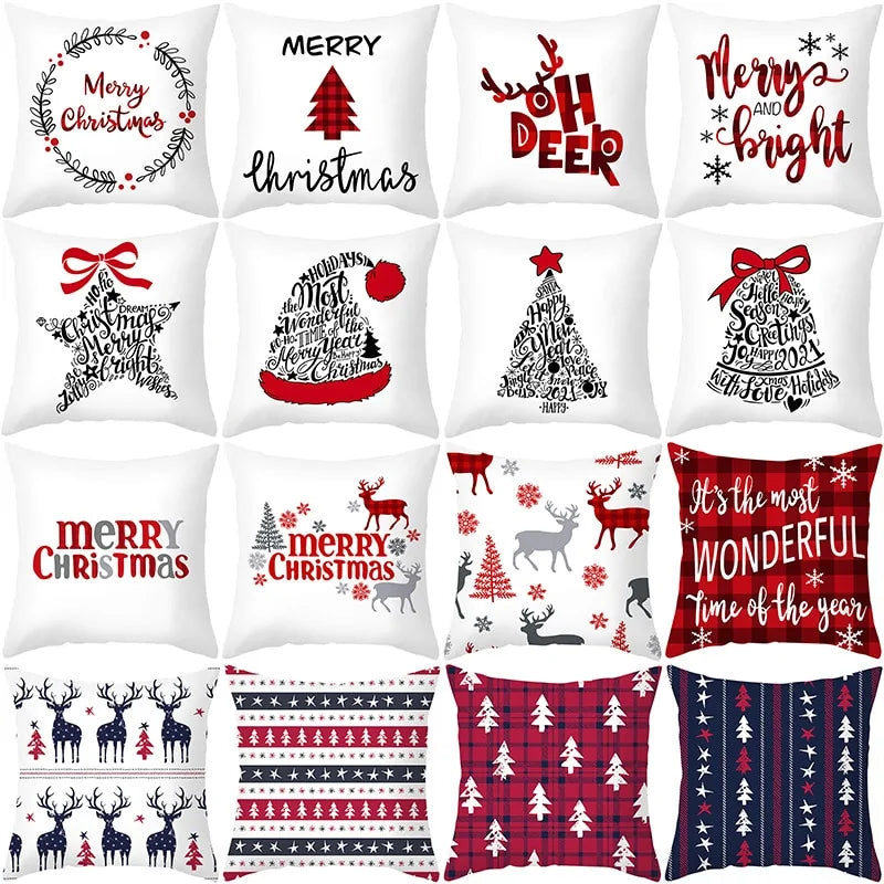 Cartoon Christmas Pillow Cover Kia Day Design