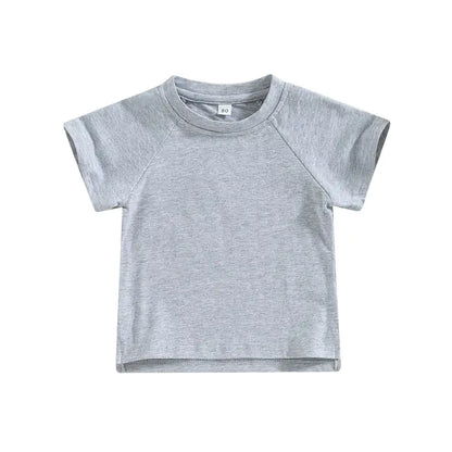 Toddler Kids Baby Girls Boys Summer Casual Tops Gray 12M