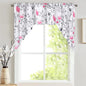 Pink and Gray Watercolor Floral Swag Curtains Rod Pocket - Kia Day Design