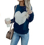 Long Sleeve Knit Heart Sweater