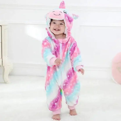 Childrens Long Sleeved Pajamas 1 Year pink blue white