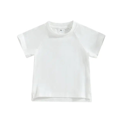 Toddler Kids Baby Girls Boys Summer Casual Tops White 4T