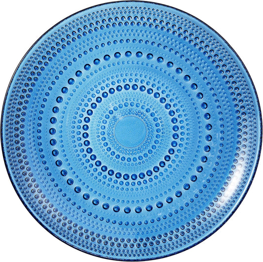 Dark Blue Glass Hobnail Dinner or Charger Plates Set of 4 - - plate set