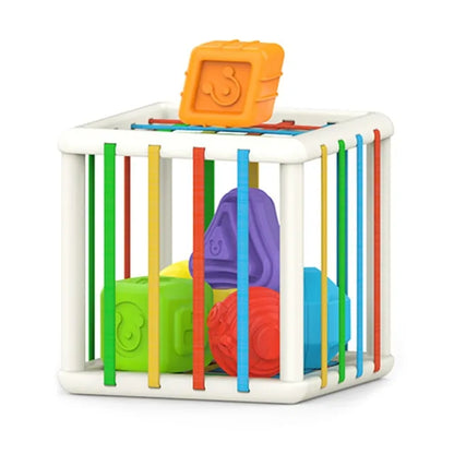 Baby Blocks Shape Sorter Toy orange multi