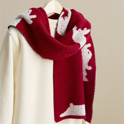 New Year Rabbit Blanket Sofa Blanket Scarf - -