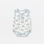 Bamboo Fiber Baby Zippered Romper light blue cream 18-24M 90cm