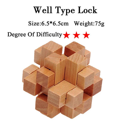 3D Wooden Brain Teaser Game - Kia Day Design