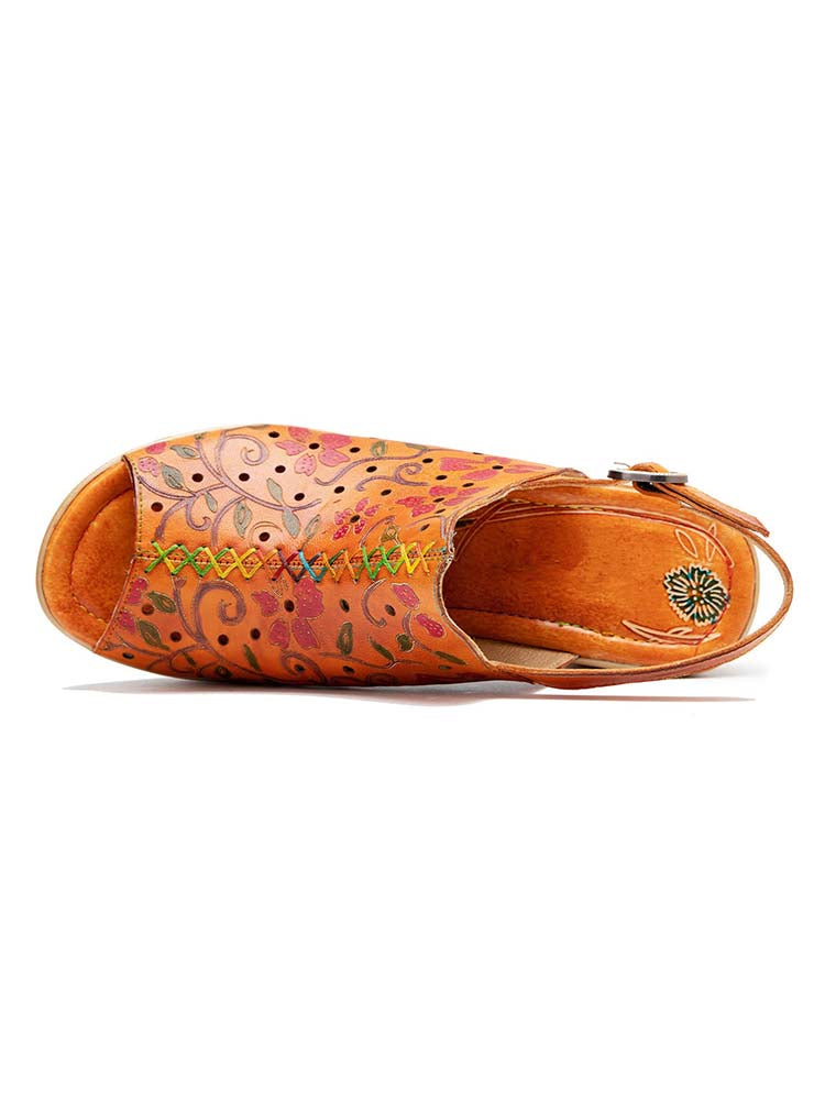 Fish Mouth Genuine Leather High Heel Sandals- Colorstepshoes- {{Product type}}