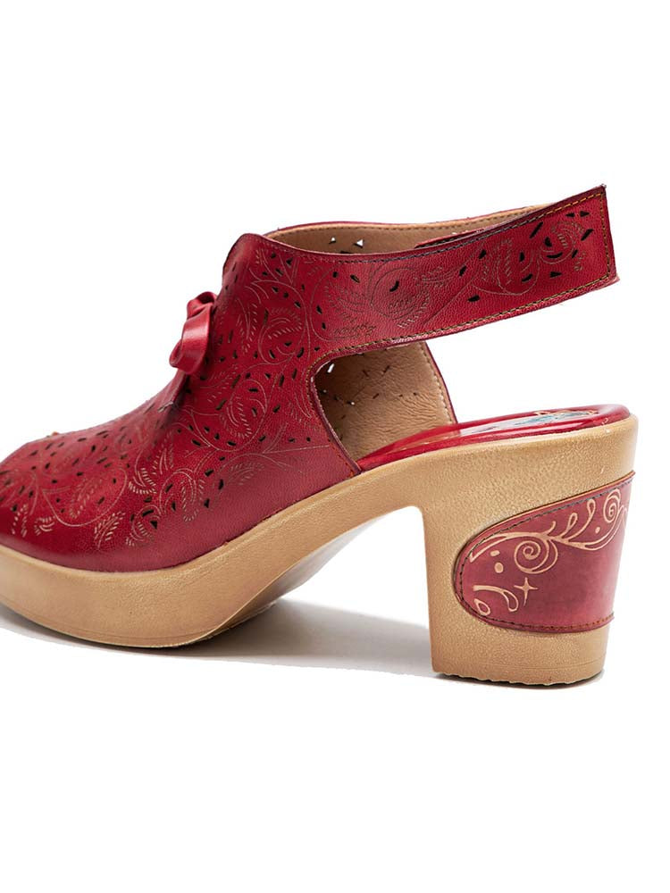 Vintage Handmade Fish Mouth Hollow Sandals- Colorstepshoes- {{Product type}}