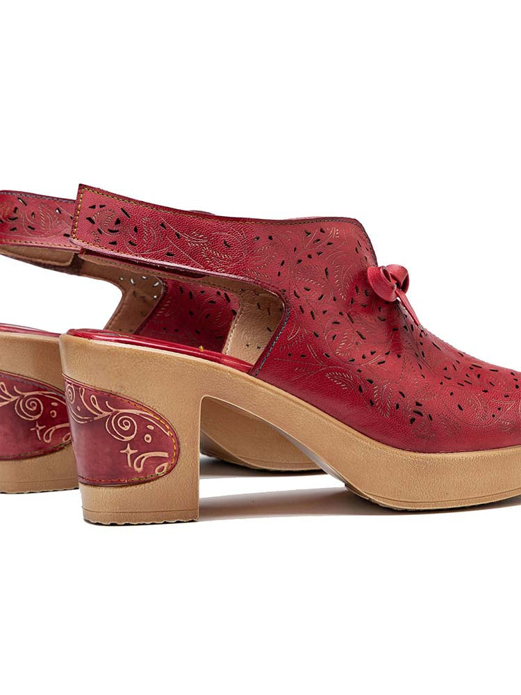 Vintage Handmade Fish Mouth Hollow Sandals- Colorstepshoes- {{Product type}}