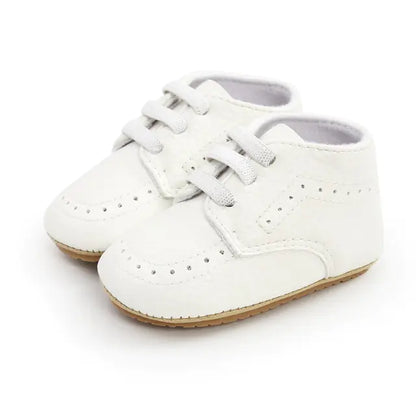 Multicolor Retro Leather Shoes Baby white 7-12 Months