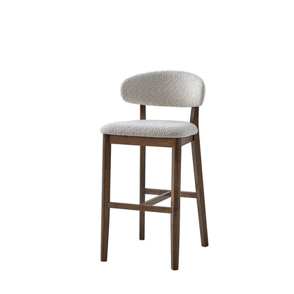 ACTU Bar Stools Set of 2, 30” Upholstered Bar Height Stools, Solid Wood, Mid-Century Modern- ACTU FURNITURE- {{Product type}}