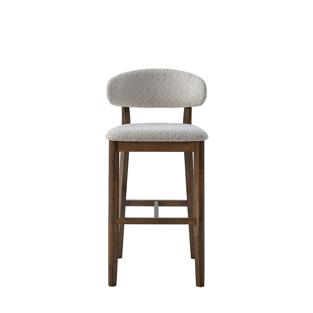 ACTU Bar Stools Set of 2, 30” Upholstered Bar Height Stools, Solid Wood, Mid-Century Modern- ACTU FURNITURE- {{Product type}}