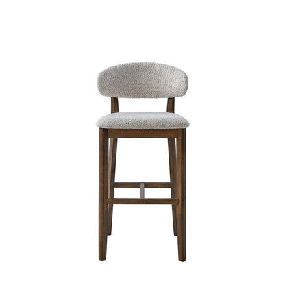 ACTU Bar Stools Set of 2, 30” Upholstered Bar Height Stools, Solid Wood, Mid-Century Modern- ACTU FURNITURE- {{Product type}}