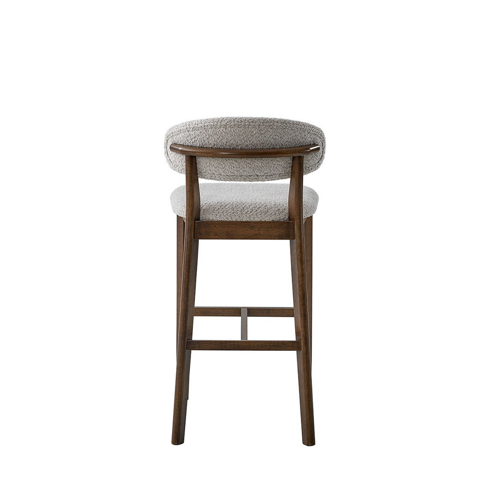 ACTU Bar Stools Set of 2, 30” Upholstered Bar Height Stools, Solid Wood, Mid-Century Modern- ACTU FURNITURE- {{Product type}}