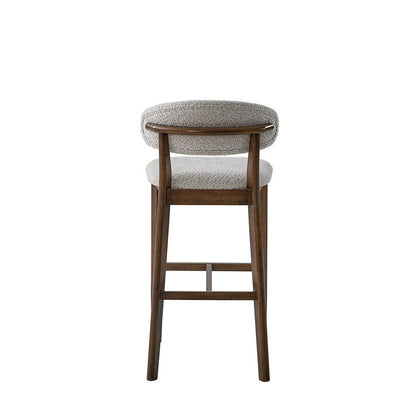 ACTU Bar Stools Set of 2, 30” Upholstered Bar Height Stools, Solid Wood, Mid-Century Modern- ACTU FURNITURE- {{Product type}}