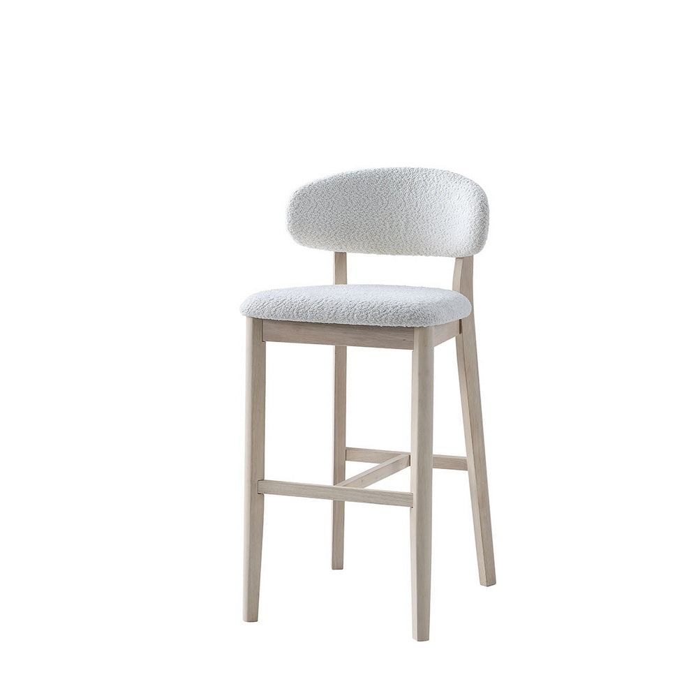 ACTU Bar Stools Set of 2, 30” Upholstered Bar Height Stools, Solid Wood, Mid-Century Modern- ACTU FURNITURE- {{Product type}}