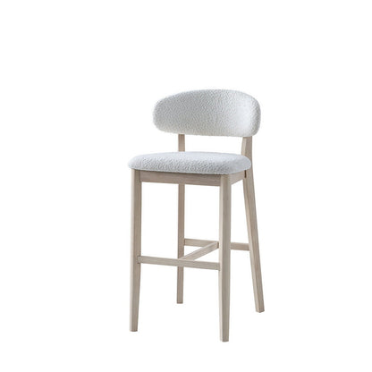 ACTU Bar Stools Set of 2, 30” Upholstered Bar Height Stools, Solid Wood, Mid-Century Modern- ACTU FURNITURE- {{Product type}}