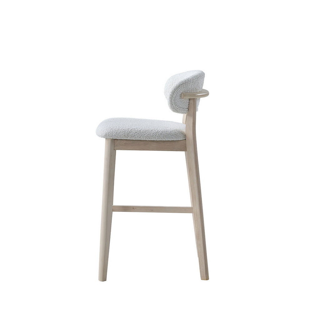 ACTU Bar Stools Set of 2, 30” Upholstered Bar Height Stools, Solid Wood, Mid-Century Modern- ACTU FURNITURE- {{Product type}}