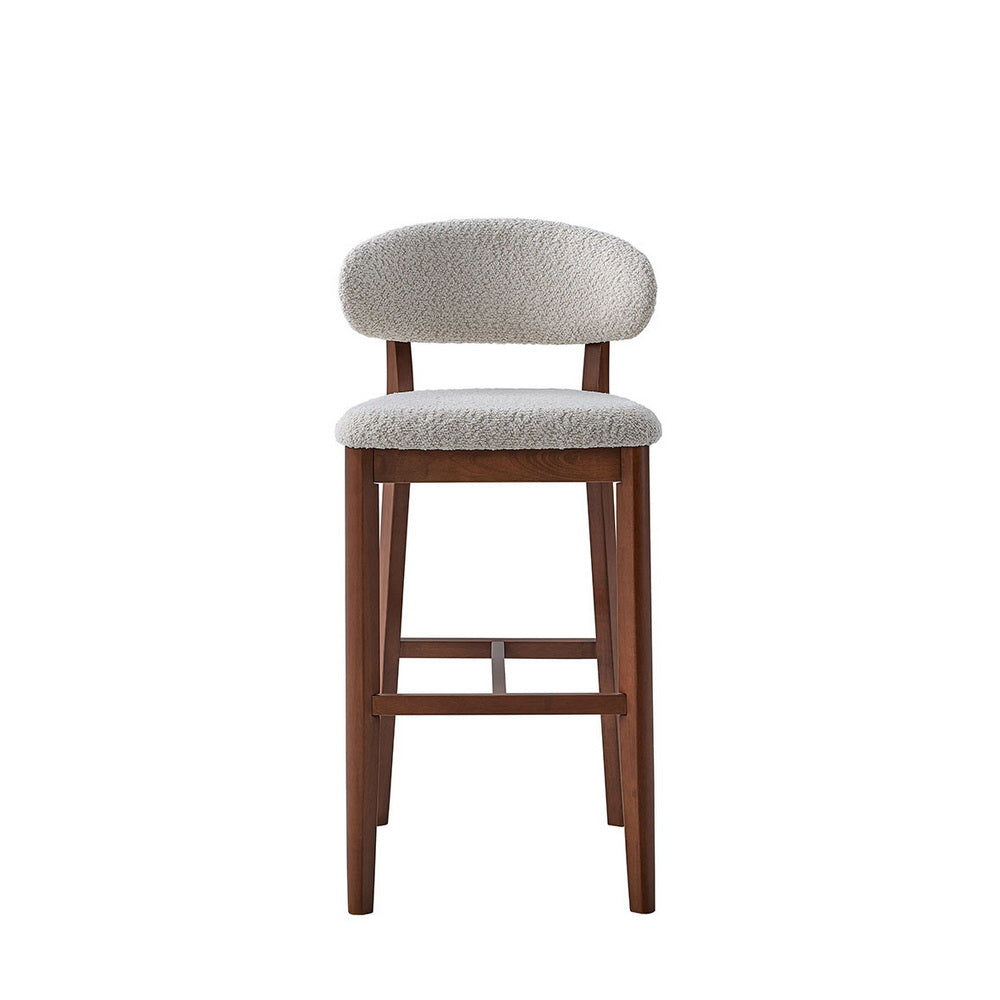 ACTU Bar Stools Set of 2, 30” Upholstered Bar Height Stools, Solid Wood, Mid-Century Modern- ACTU FURNITURE- {{Product type}}