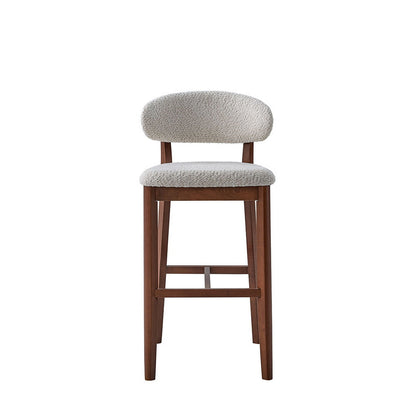 ACTU Bar Stools Set of 2, 30” Upholstered Bar Height Stools, Solid Wood, Mid-Century Modern- ACTU FURNITURE- {{Product type}}