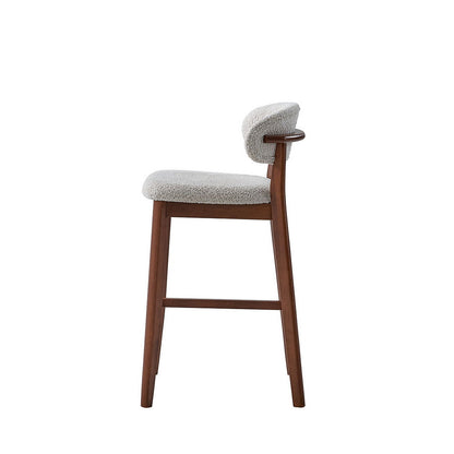 ACTU Bar Stools Set of 2, 30” Upholstered Bar Height Stools, Solid Wood, Mid-Century Modern- ACTU FURNITURE- {{Product type}}