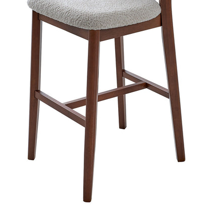 ACTU Bar Stools Set of 2, 30” Upholstered Bar Height Stools, Solid Wood, Mid-Century Modern- ACTU FURNITURE- {{Product type}}