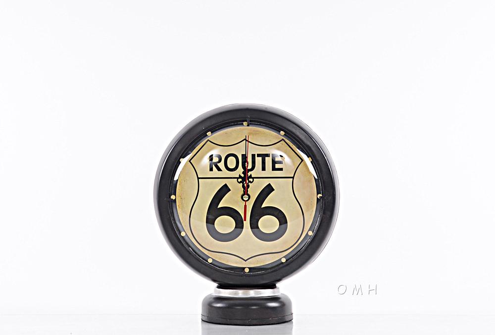 Black Gasoline 66 Gas Pump Clock - - Decor