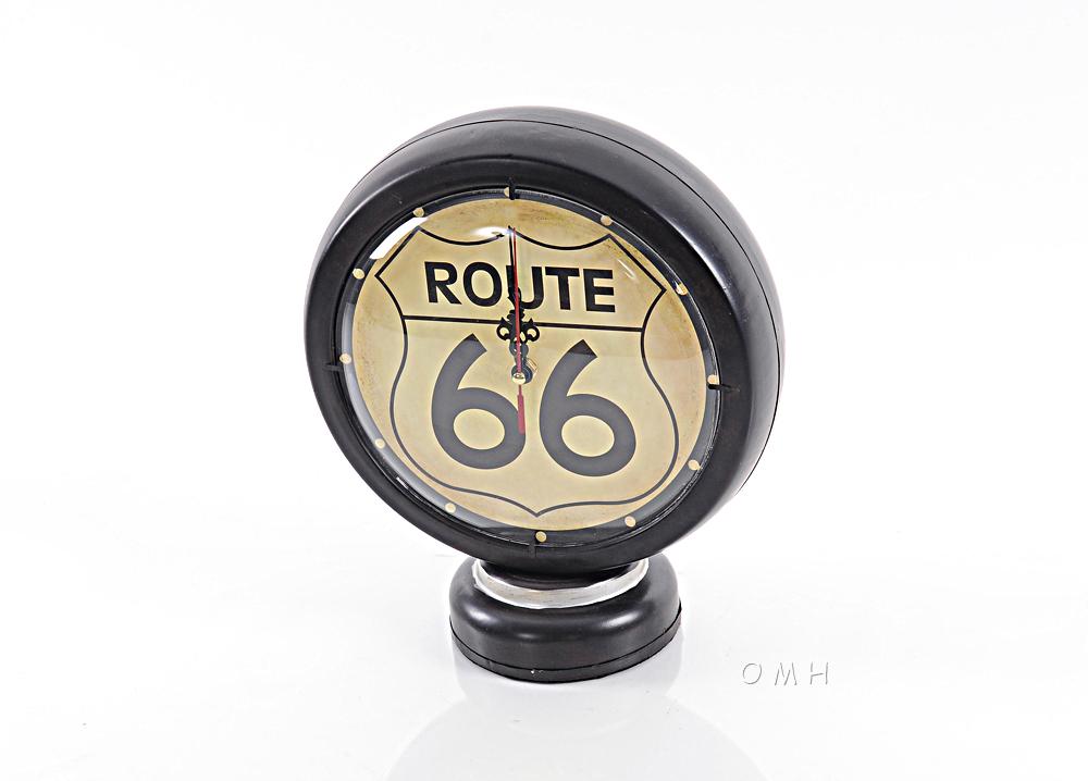 Black Gasoline 66 Gas Pump Clock - - Decor
