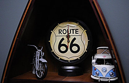Black Gasoline 66 Gas Pump Clock - - Decor