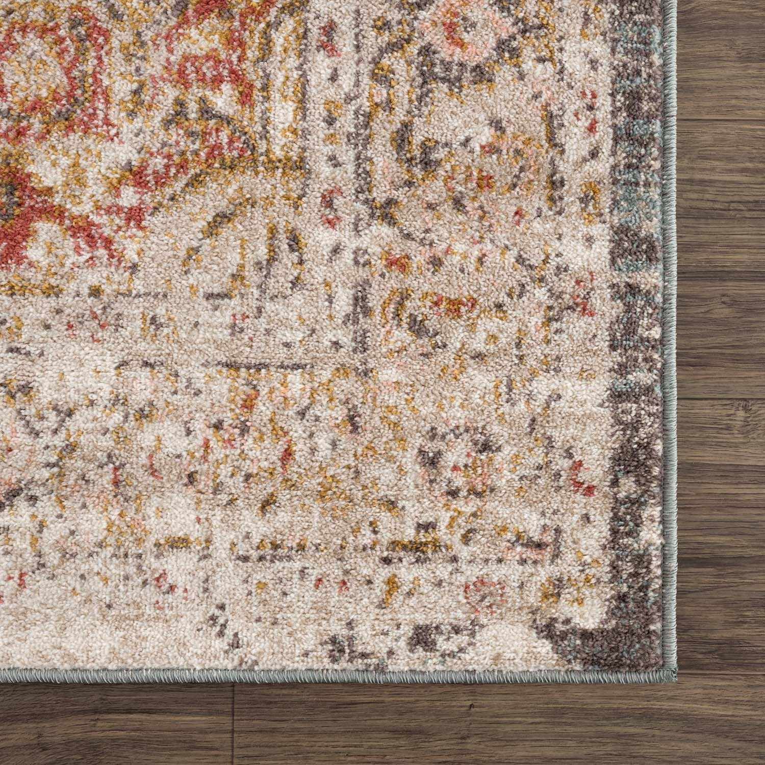 Peeta Brown Medallion Area Rug - - Rugs