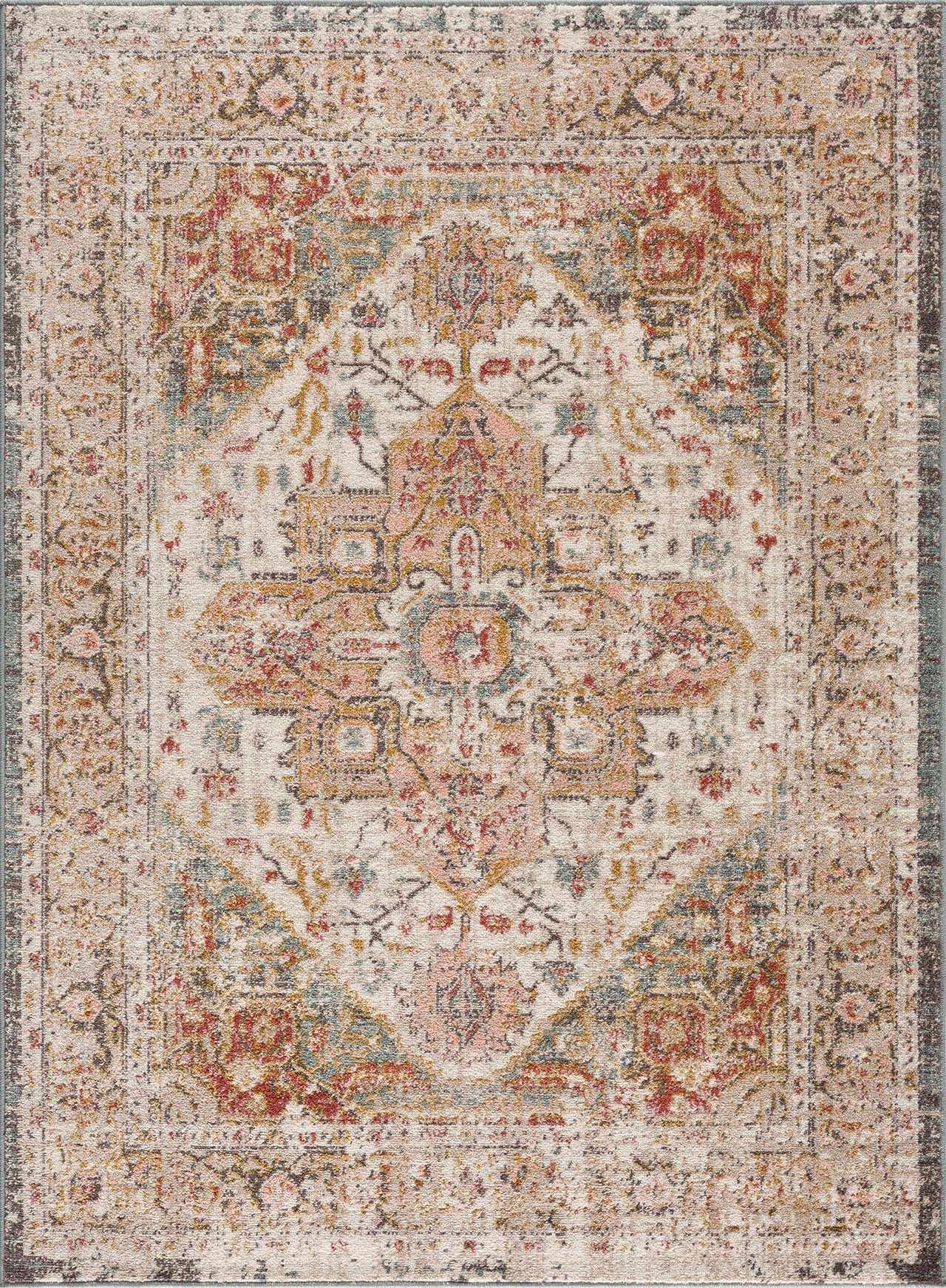 Peeta Brown Medallion Area Rug - - Rugs