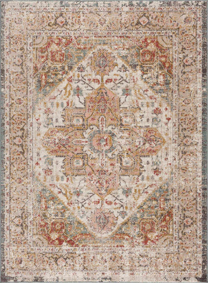 Peeta Brown Medallion Area Rug - - Rugs