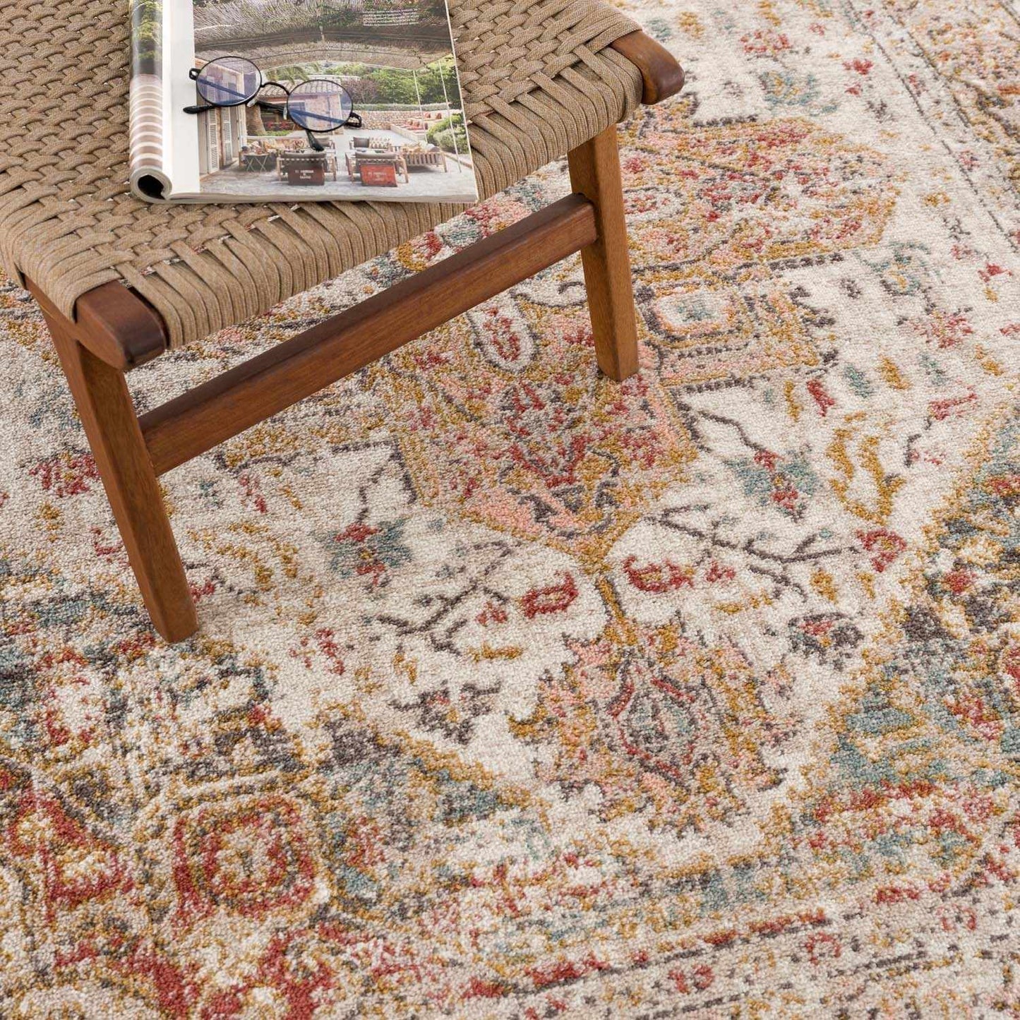 Peeta Brown Medallion Area Rug - - Rugs
