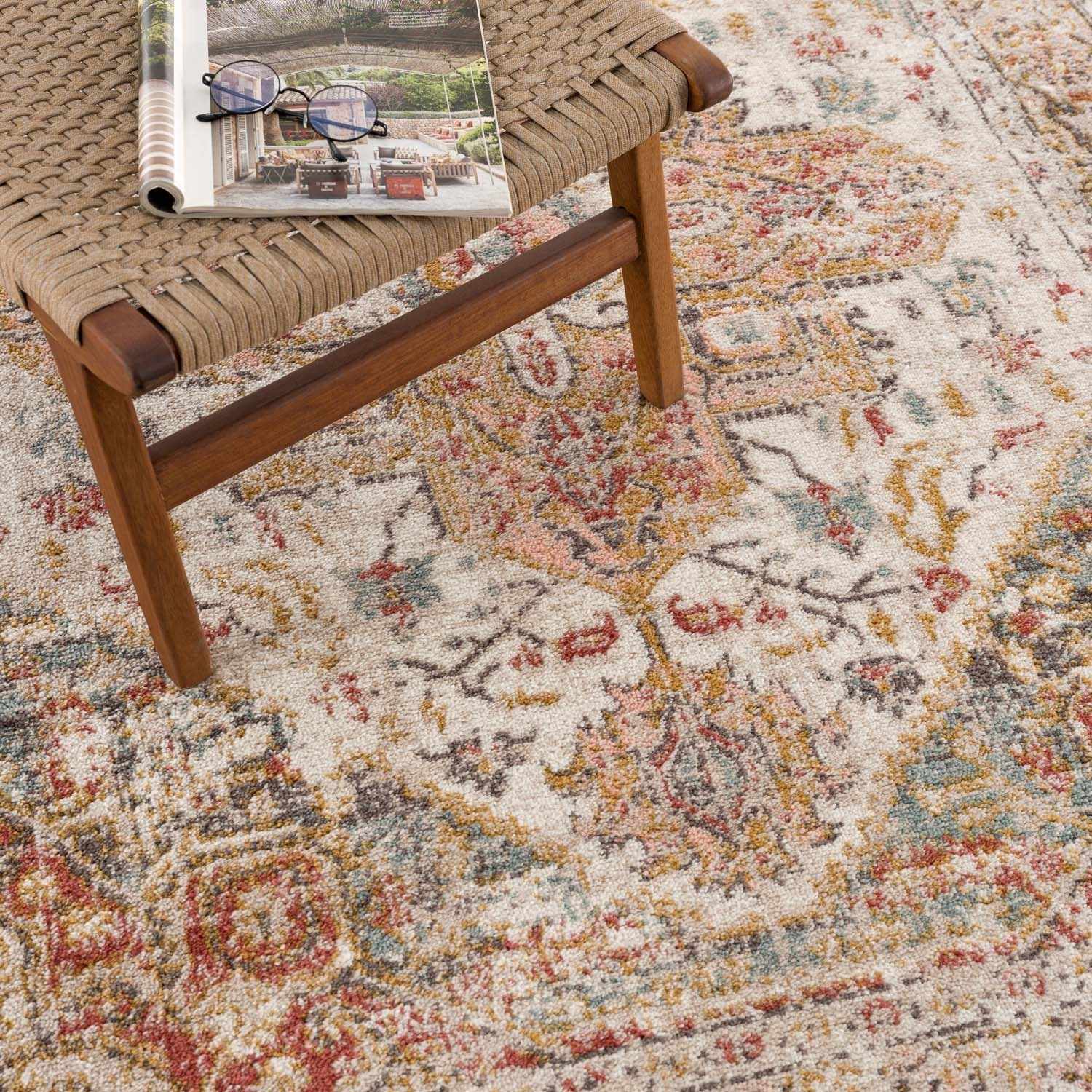 Peeta Brown Medallion Area Rug - - Rugs