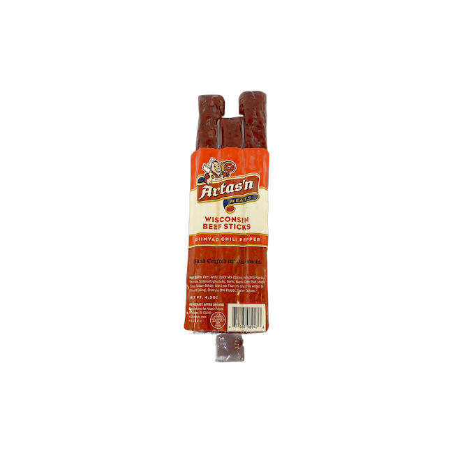 Wisconsin Beef Stick Chimayo Chili Pepper- Artas'n Meats- {{Product type}}
