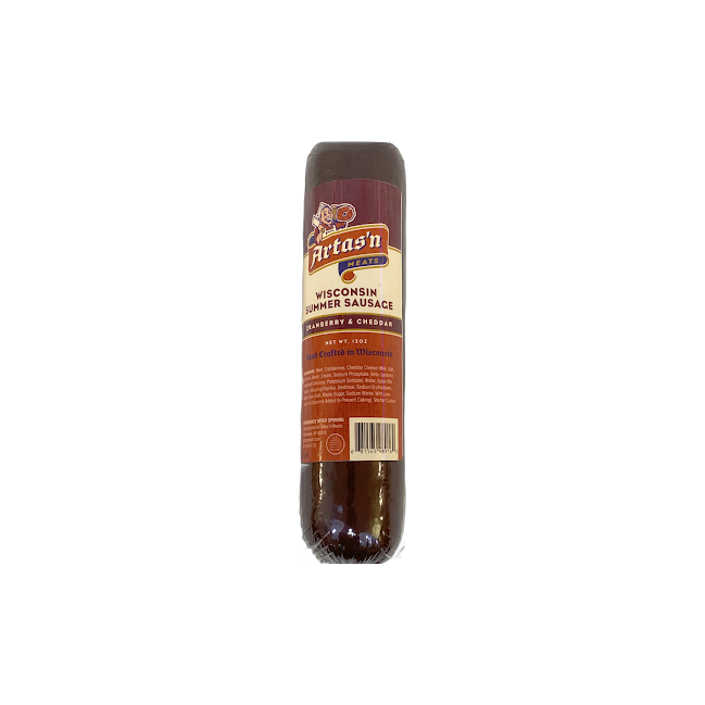 Cranberry Cheddar Summer Sausage 12oz- Artas'n Meats- {{Product type}}