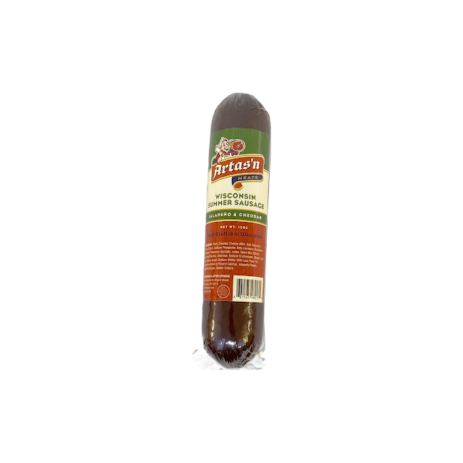 Jalapeño Cheddar Summer Sausage 12oz- Artas'n Meats- {{Product type}}