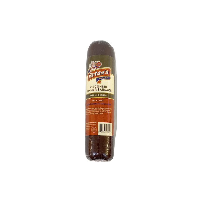 Beef & Garlic Summer Sausage 12oz- Artas'n Meats- {{Product type}}